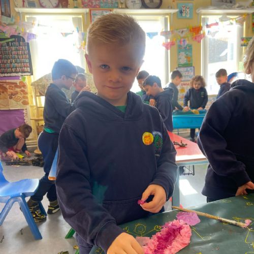 Making blossom for our tree