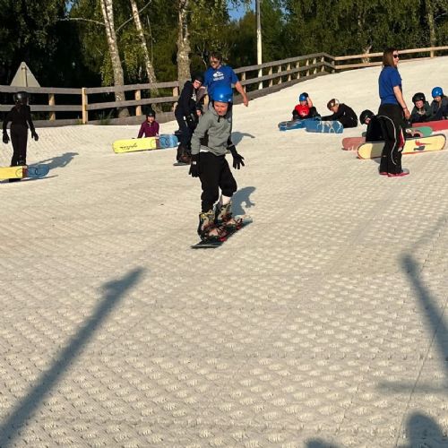 Snowboarding at Loch Insh