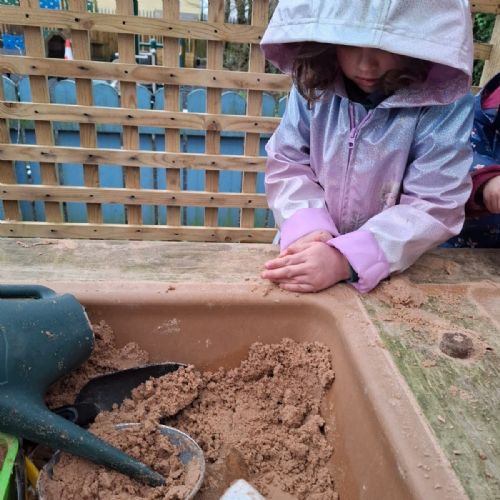 Giving the sandpit a good workout!