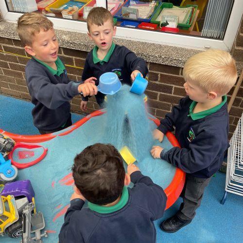 Enjoying our Covered Play Area
